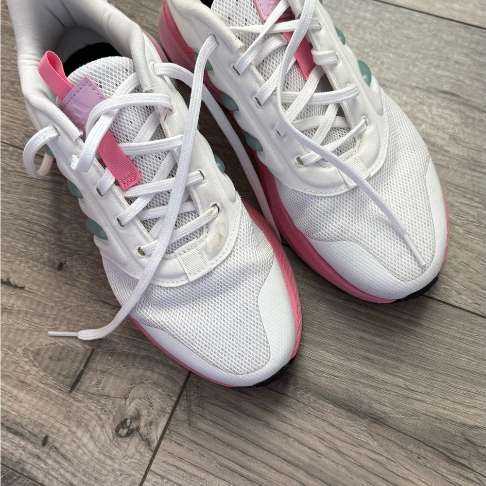 Adidas Women's White and Pink Athletic Shoes Sneaker size 7US(38) - Picture 5 of 7